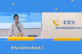 潍坊海新瑞景湾小区业主：自家水表被拆除 因未交物业费？潍城区住建局物业办：联系属地街道和社区跟进处理图片