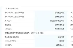 楼面价2075元/㎡，中联重科底价摘得梅溪湖二期商业地图片