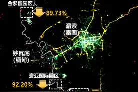 “三断”之后，卫星图显示妙瓦底电诈园区“夜景暗淡”图片