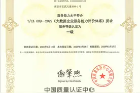 中国电信旗下中电鸿信斩获国家级认证 领跑大数据服务新赛道图片