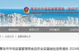 青岛市市场监督管理局食品安全监督抽检信息通告 2024年第17期（总第101期）图片