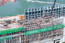 假期不停工 潼南双江航电枢纽项目建设忙图片