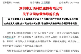 汇顶科技总裁胡煜华辞职图片