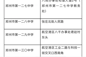 郑州：多区发布小升初报名须知，设咨询电话图片