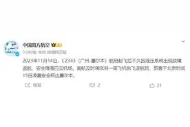 南航回应“飞墨尔本航班中途返航”：液压系统故障图片