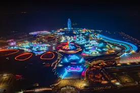 第26届哈尔滨冰雪大世界开园，网红冰滑梯增加到24条，排队区搭建近300米防风暖棚图片