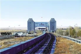 满洲里铁路口岸2023年中欧班列通行量全国第一图片