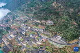 “天坑村”冬日美景图片