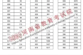 河南省2025年高考综合改革适应性演练分数段统计表公布图片