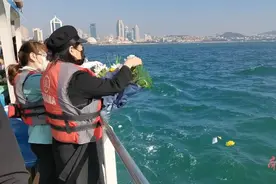 “入海为尊  向海而生”潍坊2023年秋季生态海葬举行图片
