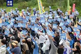 日本冲绳民众举行集会 反对驻日美军基地搬迁图片
