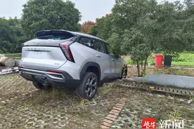 新手司机挂错档，一脚油门撞坏墙图片