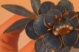 脑洞大开！玉米皮也能做成点翠头饰图片