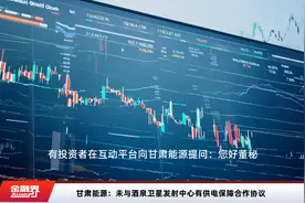 甘肃能源：未与酒泉卫星发射中心有供电保障合作协议视频封面