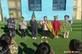 趣味自然，东昌府区付楼幼儿园探索“树叶的故事”图片