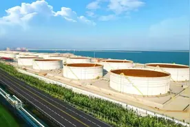 山东港口烟台港300万立方米原油库区投产图片