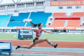 【全国田径大奖赛】广东选手陈洁夺得女子三级跳远冠军，“跨栏女神”夏思凝抢尽风头图片