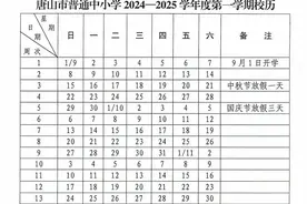 最新！唐山中小学寒假时间表→图片
