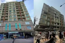 缅甸地震致一栋11层公寓倒塌，在缅华人：内多居住从事翡翠生意的缅甸华裔和当地货主图片