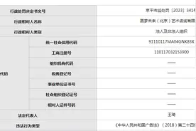 圆梦未来艺术咨询公司年内因同一违法行为两次被罚图片