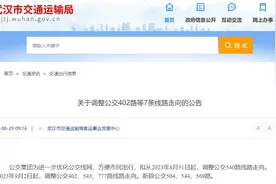 出行请注意！武汉7条公交线路即将调整图片