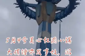 重庆一大摆锤“倒栽葱”悬停2分钟，回应：已停运图片
