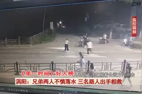 兄弟两人不慎落水，三名路人出手相救！图片