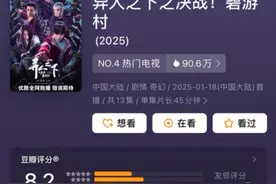 豆瓣开分8.2，优酷《异人之下之决战！碧游村》创漫改剧最高开分纪录图片