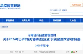 河南省药品监督管理局关于2024年上半年医疗器械经营企业飞行检查整改情况的通告图片