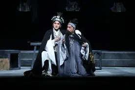 傅希如、鲁肃、陈圣杰三位老生同台，京剧《武帝刘彻》首演图片