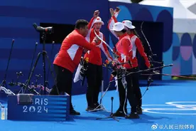 继续加油！中国女子射箭队晋级四强图片