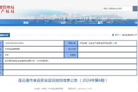 江苏省连云港市食品安全监督抽检信息公告 （2024年第6期）图片