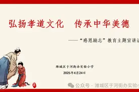 潍坊潍城于河街办实验小学弘扬孝道文化 传承中华美德图片