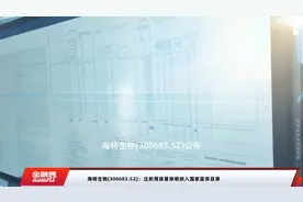 海特生物(300683.SZ)：注射用埃普奈明纳入国家医保目录视频封面