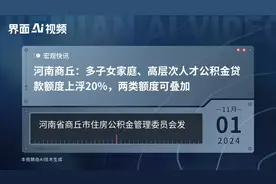 河南商丘：多子女家庭、高层次人才公积金贷款额度上浮20%，两类额度可叠加视频封面