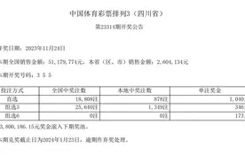 中国体育彩票11月24日开奖结果图片