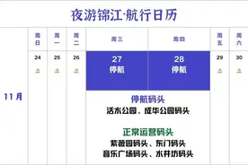 最新公告！夜游锦江部分码头将临时停航→图片
