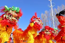 在北京看舞狮子图片