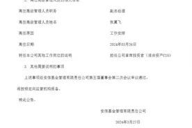 突发！两家基金公司公告，副总经理卸任均回归投研图片
