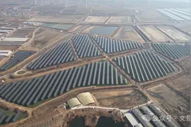 大唐文登泽库侯家400MW光伏发电项目并网发电图片