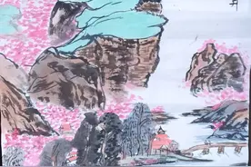 国画《山寺桃花始盛开》｜烟台中小学生“才艺秀”作品选登图片