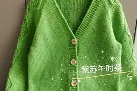 儿童款 | 男女童都适合的菱形花棒针v领开衫，超详细教程！图片