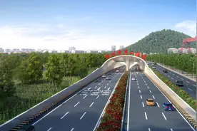 世界建设规模最大的海底公路隧道陆域段实现首通图片