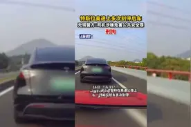 特斯拉高速上多次别停后车，无锡警方：司机涉嫌危害公共安全罪，刑拘图片