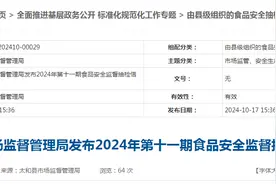 安徽省太和县市场监督管理局发布2024年第十一期食品安全监督抽检信息通告图片