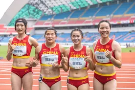全国田径大奖赛中国女子百米接力摘金，冲奥之路仍在继续图片