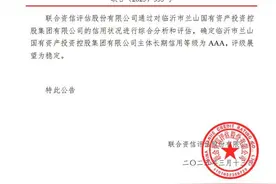 评定为AAA主体信用等级！临沂兰山国投成为山东省普通地级市中县区级首家获得双AAA的国有企业图片