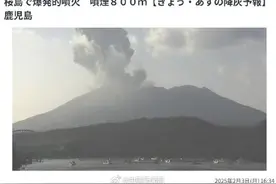 日本樱岛火山发生爆炸性喷发图片