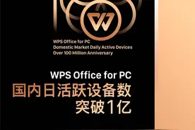 诞生比微软Office还早，金山办公WPS Office PC端国内日活设备数突破1亿图片