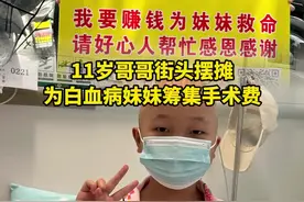11岁男孩在西安街头摆摊卖扇子 想为白血病妹妹筹集手术费图片